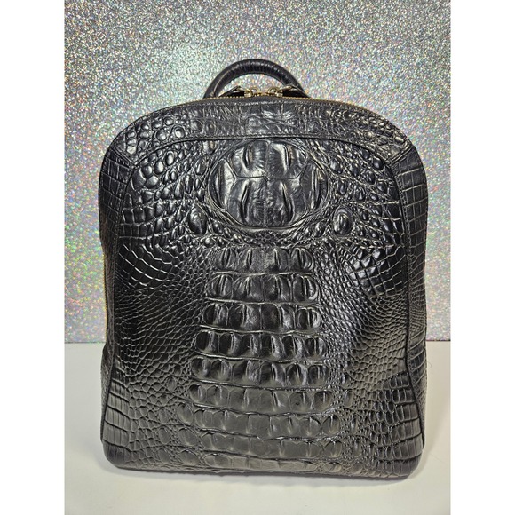 brahmin melbourne collection mini dartmouth crocodile-embossed backpack BRAHMIN Melbourne Collection Dartmouth Crocodile-Embossed Backpack Dust Bag